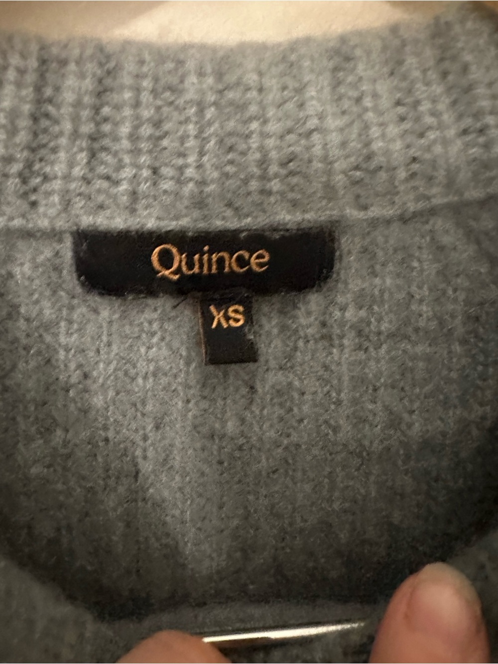 Quince Mongolian Spring 100% Cashmere Fisherman Crewneck Sweater dusty blue - Picture 4 of 5